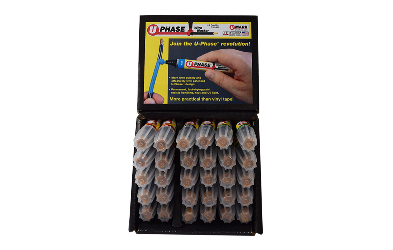 U-Phase® Wire Marker Pack - Blue, Red, White, Green - U-Mark, Inc. 10718PSA