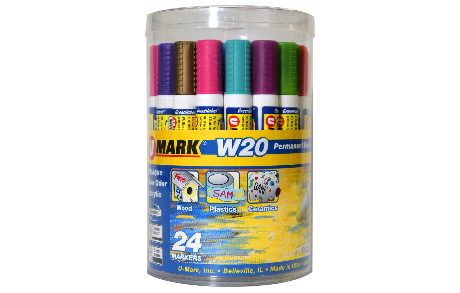 Marsh® Paint Markers - White H-257W - Uline